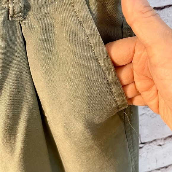 Womens Cest 1946 elastic waist pants. Army Green Belt Loops Small (C-19) - Picture 3 of 9